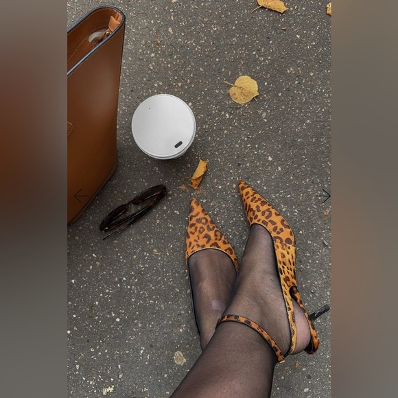 NWOT NA-KD Leather Pointy Ankle Strap Pumps, Size 5.5 - Picture 6 of 15